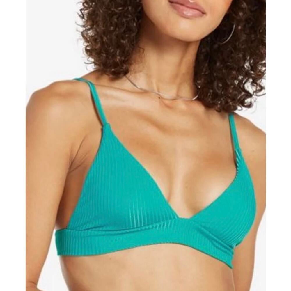 Volcom Simply Rib Triangle Bikini Top L NWT